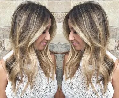 balayage hair, brown to blonde hair, babylights, root shadow