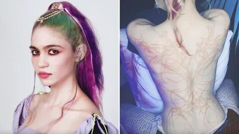 Grimes Shows Off New Tattoo of "Beautiful Alien Scars"