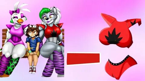fnaf Roxanne Wolf + Glamrock chica + Gregory - ALL Clothes =