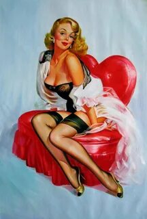 Rep. Gil Elvgren 24x36 in. stretched Oil Painting Canvas Art