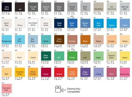 Gallery of seamless paper color chart procolor lab - savage 