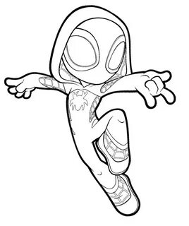 Spidey Spider-Woman Coloring Page - Free Printable Coloring 