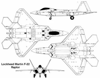 Lockheed F22 Outline Lockheed, Blueprints, Airplane design