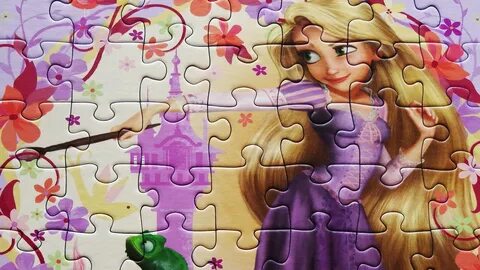 Princess RAPUNZEL Jigsaw Disney Puzzle Games Rompecabezas de