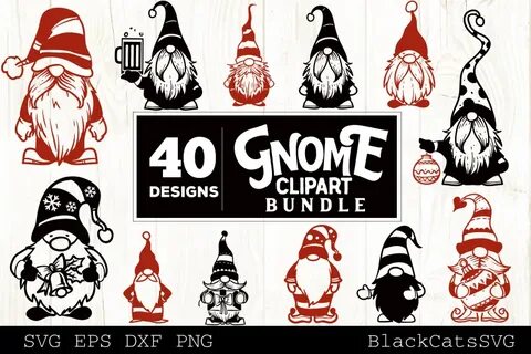 Christmas Gnomes SVG Bundle Gnome Clipar Graphic by BlackCat