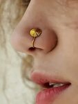 Buy Gold Plated Silver Classic Nose Ring online at Theloom N