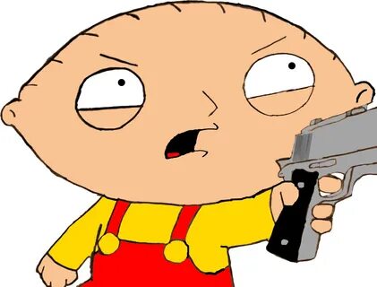 Stewie Griffin With A Gun - (1330x1012) Png Clipart Download