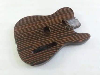 Finished zebra wood electric guitar body Excellent parts for