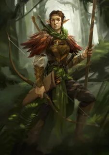 archer, Simon Tosovsky, Fantasy art, Wood Elves Wallpapers H