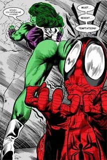 Spidey Tempted By Luis Puig by Kenkira Shehulk, Marvel, Hulk