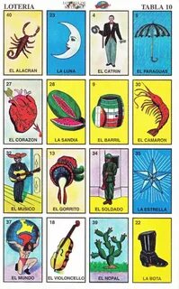 Mexican loteria cards the complete set of 10 tablas Etsy Lot