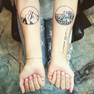 Mountain and Ocean tattoo Tattoos Pinterest