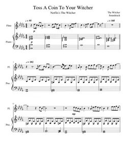 Toss A Coin To Your Witcher Sheet music for Piano, Flute (So