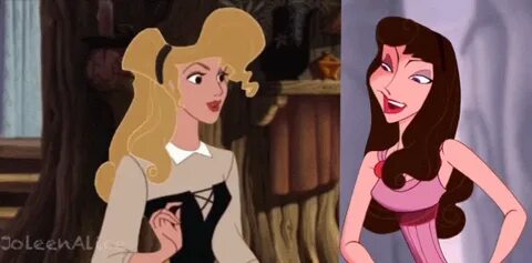 Megara and Aurora look a little different here. It might hav