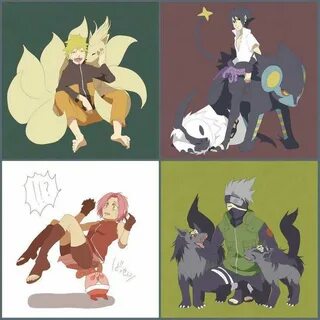 I love this one of pokemon and Naruto n,n Pokemon crossover,