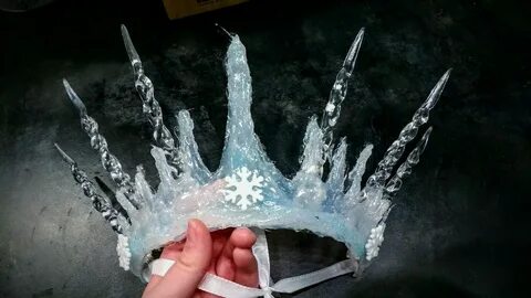 Ice queen Headpiece DIY very Easy Hot glue ice crown Headpie