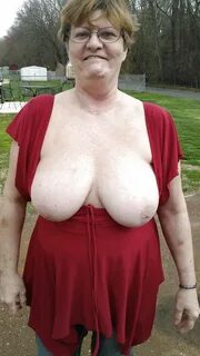 Saggy granny tits.