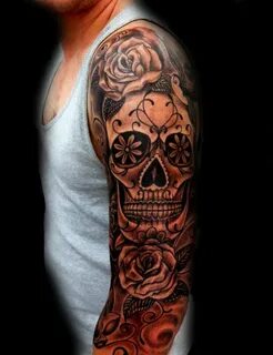 100 Sugar Skull Tattoo Designs For Men - Cool Calavera Ink I