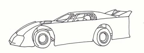 Race Car clipart late model - Pencil and in color race car c