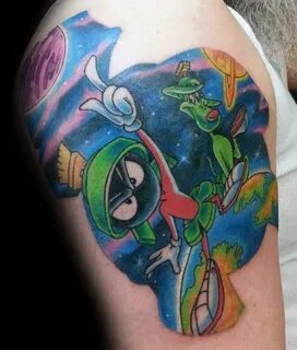 40 Marvin The Martian Tattoo Designs For Men - Cartoon Ink I