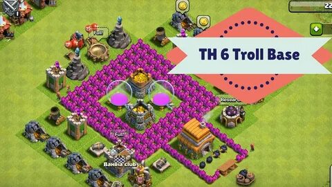 Clash Of Clans Town Hall 6 Troll Base Layout TH 6 COC - YouT