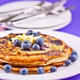 Blueberry Pancakes with Whipped Lemon Butter Delicious Every