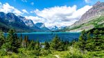 Saint Mary Lake Glacier National Park (2560x1440) - Обои - П