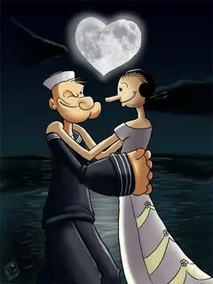 Popeye and Olive Oil.Illustration Art. Popeye and olive, Bes