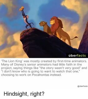 Uber Facts the Lion King Was Mostly Created by First-Time An
