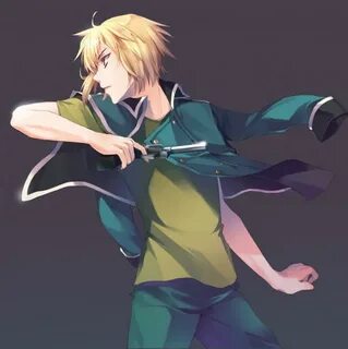 Anime Boy With Blonde Hair And Green Eyes - AIA