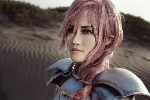 Cosplay Final Fantasy Girl Model Pink Hair Woman Wallpaper -