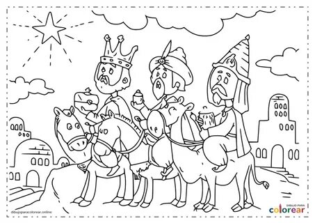 ▷ Dibujos de Reyes Magos para Colorear