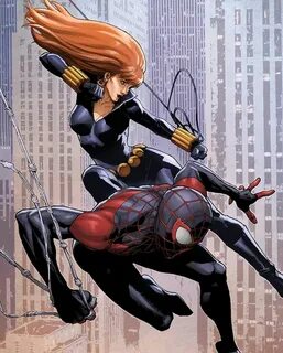 Black Widow & Spider-Man By Leinil Yu Black Widow Black wido