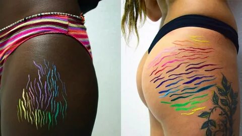 An artist is turning stretch marks into powerful works of ar