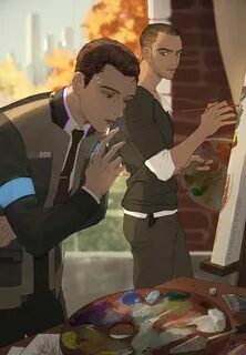 Detroit become human Connor and Markus By: nebula-517.tumblr