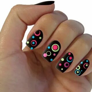 Bright polka dots Polka dot nail art, Dot nail designs, Polk
