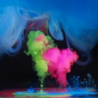 colorful smoke Bright art, Ink in water, Smoke art