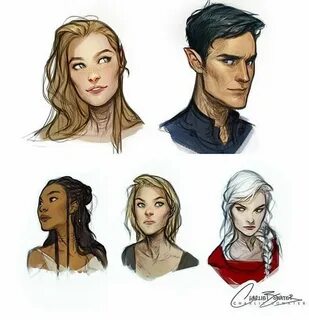 Feyre, Rhys , Nehemia, Aelin and Manon A Court of mist and f