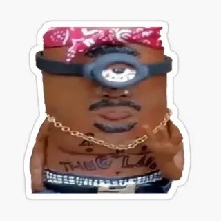 Tupac Meme Minion Thug Life Stickers for Sale Redbubble