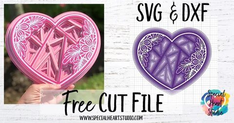 FREE LAYERED FLORAL HEART CUT FILE - SPECIAL HEART STUDIO