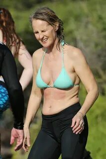 HELEN HUNT in Bikini Top Surfing in Hawaii 12/19/2017 - Hawt