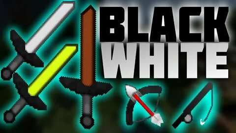 Huahwi Black & White Minecraft PvP Texture Pack 1.9.4, 1.9.2