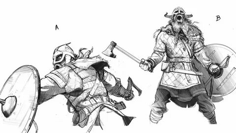 Knights & Vikings, Donovan Valdes Character sketches, Fantas