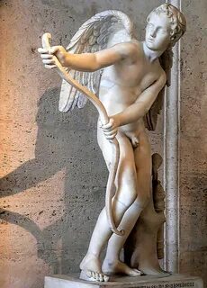 Statue of Eros stringing his bow Roman copy of 4th century. 