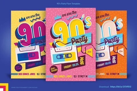 90s party flyer by satgur on DeviantArt