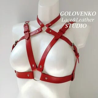 Women's Clothing Full body harness red Garter belt harness B