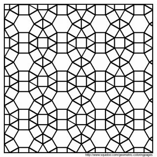 Tessellation Coloring Geometric Printable Pages Tessellation