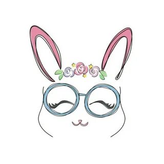 Free Bunny Face With Glasses Svg 517 SVG PNG EPS DXF File - 