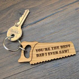 Best Dad I Ever Saw Fathers Day Keyring for Dad Birthday Ets