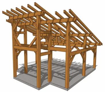 20x20 Lean-To Plan - Timber Frame HQ